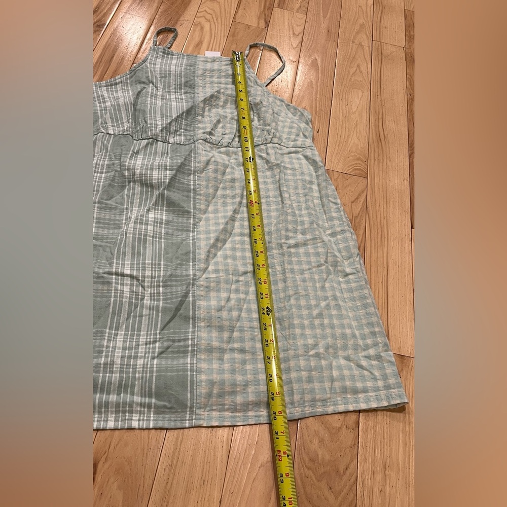 NWT American Eagle Outfitters Green & White Sleeveless Linen Dress - Women’s XXL - Picture 6 of 7